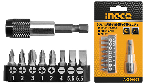 9 Pcs Screwdriver Bits Set